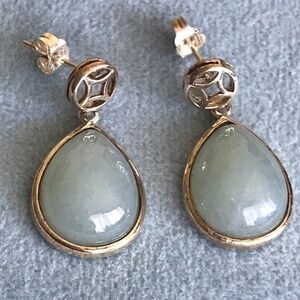 Sterling Silver & Jade Earrings